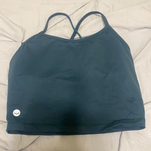 Teal senita athletics small crop top